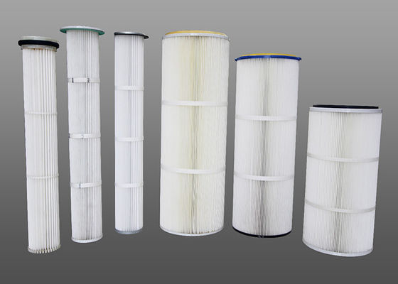 Screw Hoisting 660mm 6.8m2 Filter Cartridge Kolektor Debu Industri