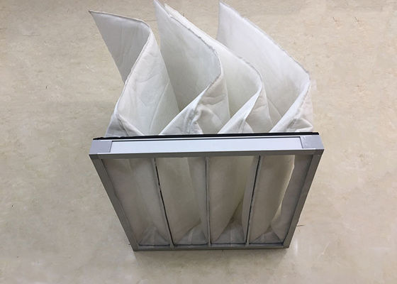 Bingkai Aluminium Filter Udara Saku F7 Efisiensi 85% ISO9001